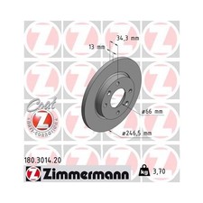 2x ZIMMERMANN Bremsscheibe COAT Z Vorderachse Ø 246mm für Citroen Peugeot 180.30