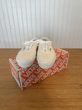 Rare Vintage 70s 80s USA Made Vans White Sz 2.5 w/ Box NOS New Platform