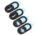 4pcs Decorative Notebook Cover Safety Protection Webcam Slider