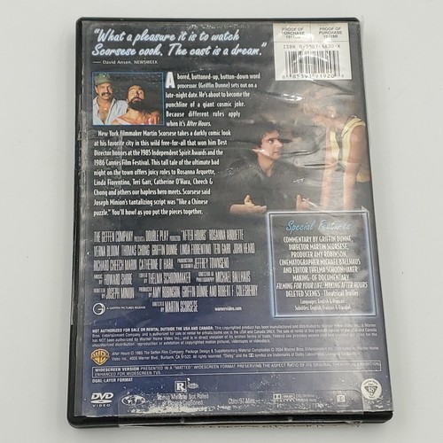 After Hours (DVD 2004) Rosanna Arquette - Martin Scorsese Comedy Warner Bros USA - Picture 2 of 5