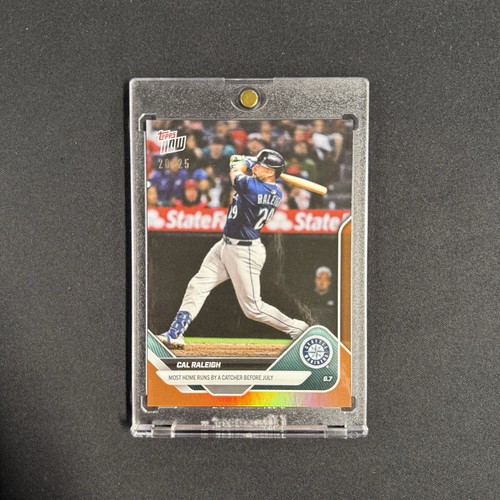 2025 Topps Now #270 Cal Raleigh Seattle Mariners ORANGE Foil Parallel # 20/25