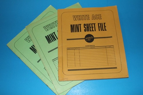 White Ace Mint Sheet File Capacity 14 pgs 1 pocket 12" x 9.75" BlueLakeStamps