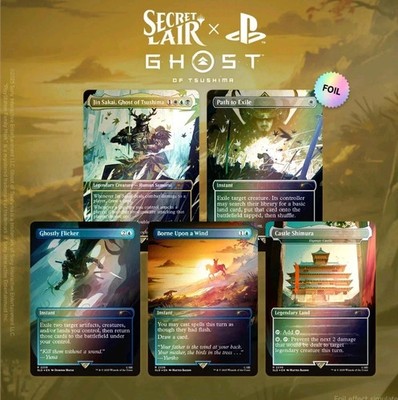 Magic The Gathering Secret Lair x Playstation Ghost of Tsushima