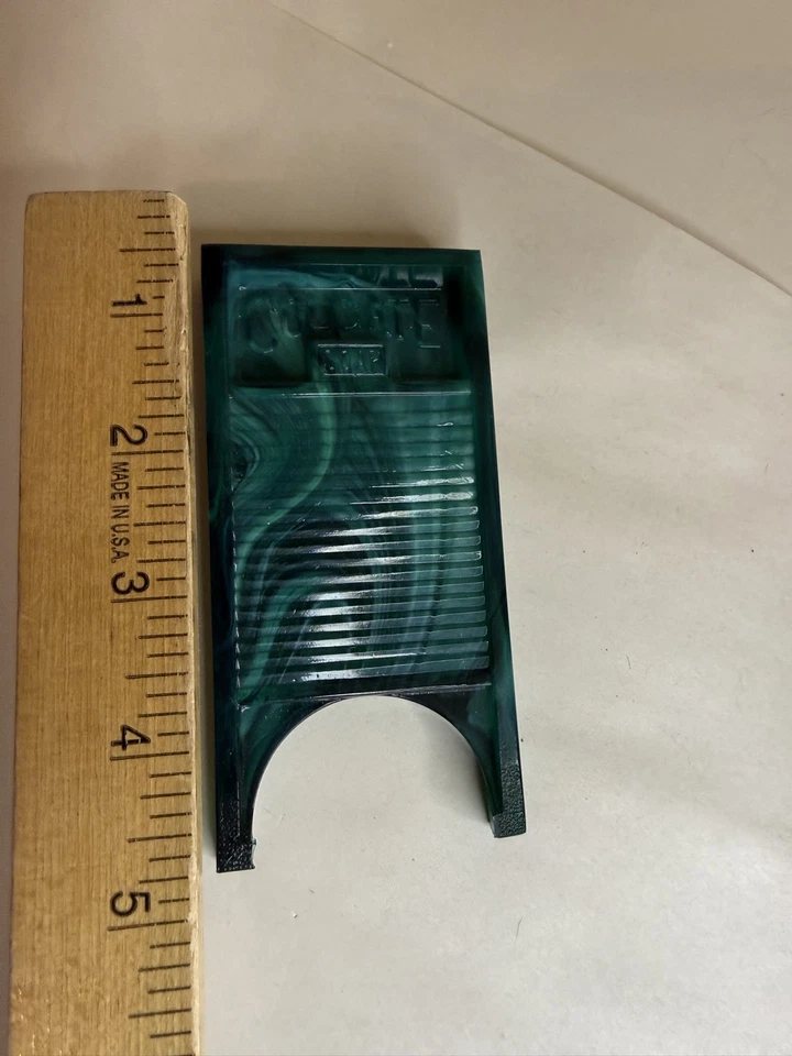 Summit Glass-Colgate Soap Washboard Advertisment In Dark Green Slag 5" - Image 2 of 3