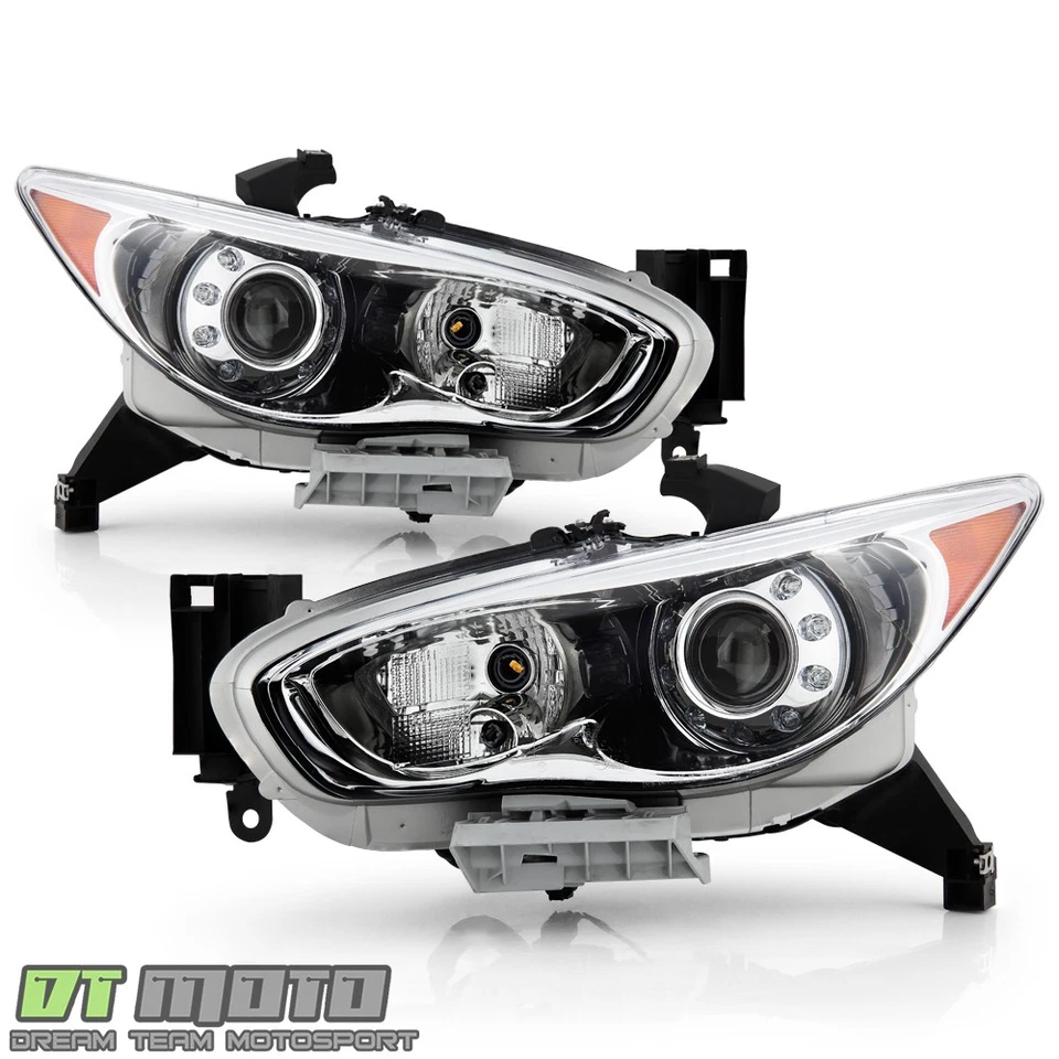 For 2013 JX35 2014-2015 QX60 HID/Xenon Projector Headlights Headlamps Left+Right - Image 2 of 4