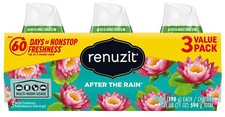  3 PACK Renuzit Solid Gel Cone Adjustable Air Freshener After the Rain 7oz