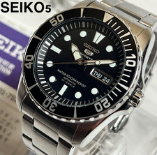 SEIKO 5 Sports SNZF17J1 7S36-03C0 Automatic Black Dial Men's Watch Used