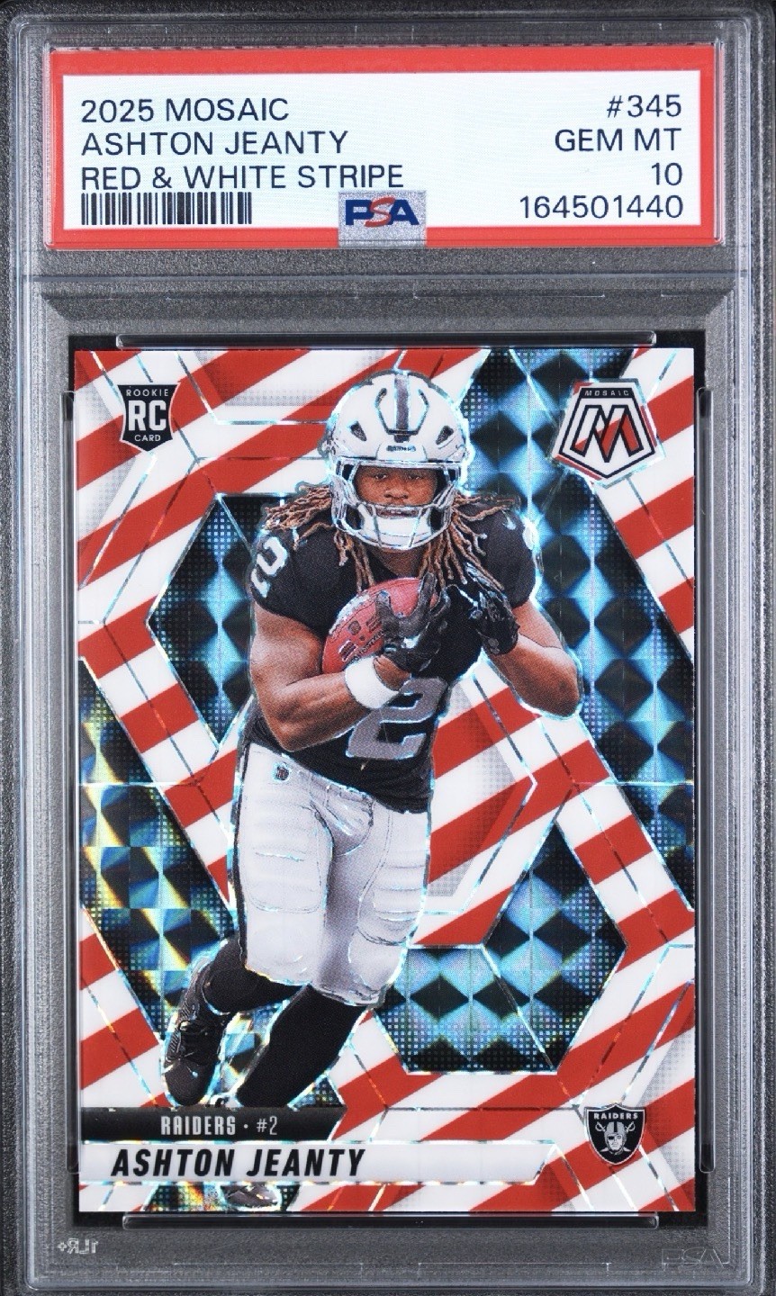 Ashton Jeanty Panini Mosaic #345 Red/White Stripe