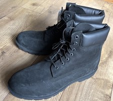 New Timberland with Ortholite Black Men's Leather Boots Size 11.5