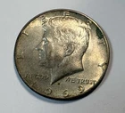 Silver (.400) Kennedy Half Dollar 1969D Circulated United States KM#202a 50 Cent