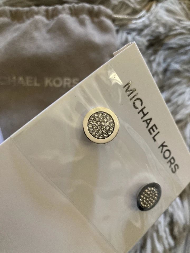 Pendientes Michael Kors Outlet Plata Acero Inoxidable Cristal MKJ2742040 NUEVO Foto 2 de 4