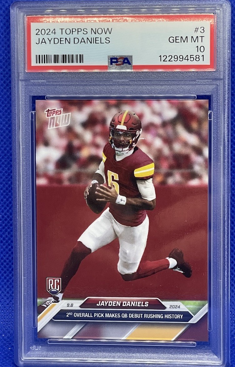 2024 Topps Now #3 Jayden Daniels Debut Rookie RC PSA 10 GEM MINT Commanders