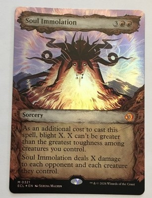MTG Soul immolation Mythic rare Lorwyn Eclipsed Boarder Less Foil -Mythic-0321