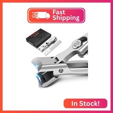 German Nail Clippers for Men with Catcher, Large Wide Opening Toenail Clippers f