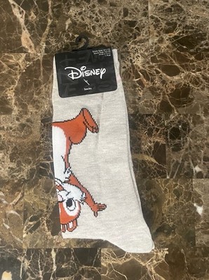 DISNEY CHIP & DALE  1 PAIR  SHOE SIZE 6.5-12 ~ SOCKS SIZE 10-13 NWT