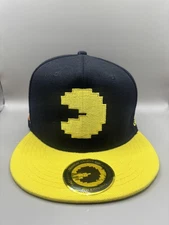 Pac-Man Hat Cap Snap Back Embroidered Arcade Gaming Retro Gamer Mens