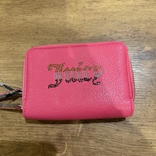JUICY COUTURE Pink Flash Breaking The Rules Double Medium Zip Around Wallet NWT