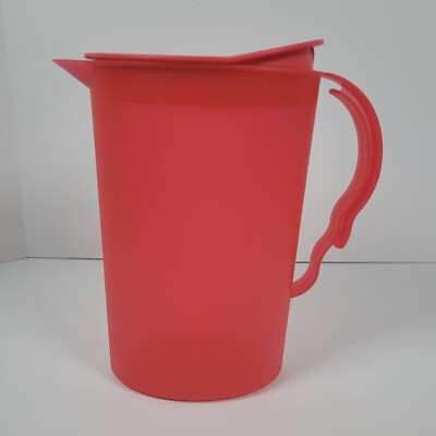 Tupperware Impressions 2.1L Pitcher Dark Pink/Reddish Rocker Lid 3333B-1