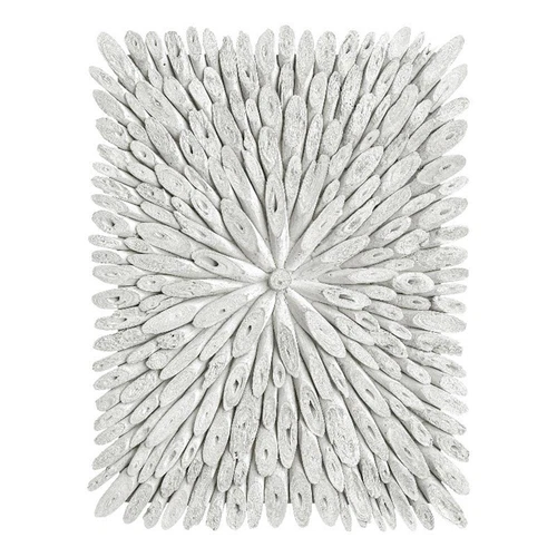 Uttermost Bahama Handcrafted Transitional Wood Wall Decor in White Washed - Picture 1 of 7