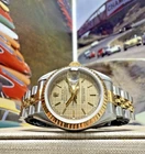Ladies Rolex Oyster Perpetual Datejust Two Tone Jubilee Houndstooth Dial Watch