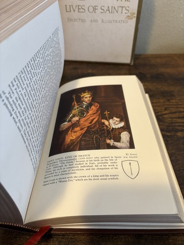 LIVES OF SAINTS Selected And Illustrated 1954 Excellent In Box Plasmas Vann - Picture 10 of 10