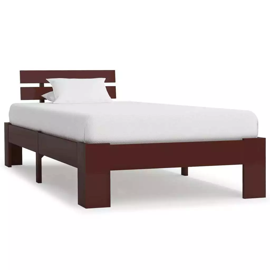Dark brown 2024 bed frame full