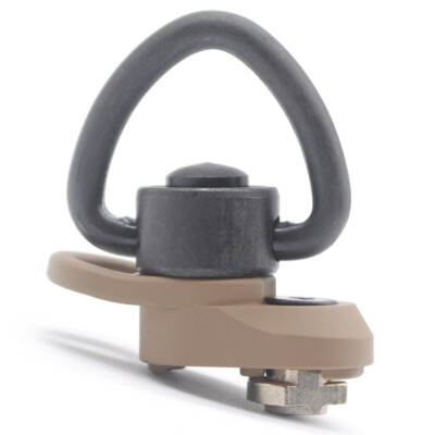 M-lok Sling Swivel Set Heart-Shape Loop Tan QD Base & a Hole for Snap Clip Hook