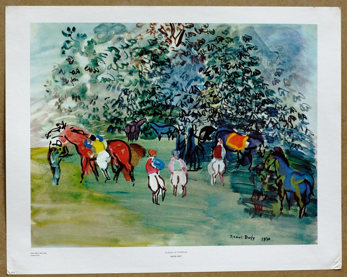 Raoul Dufy Jockeys at Paddock Vintage Original Ltd Ed 1st Printing