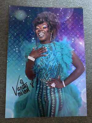 Rupaul s Drag Race Uk Vanity Milan handsigniert A4 Druck Arbeitszimmer Look