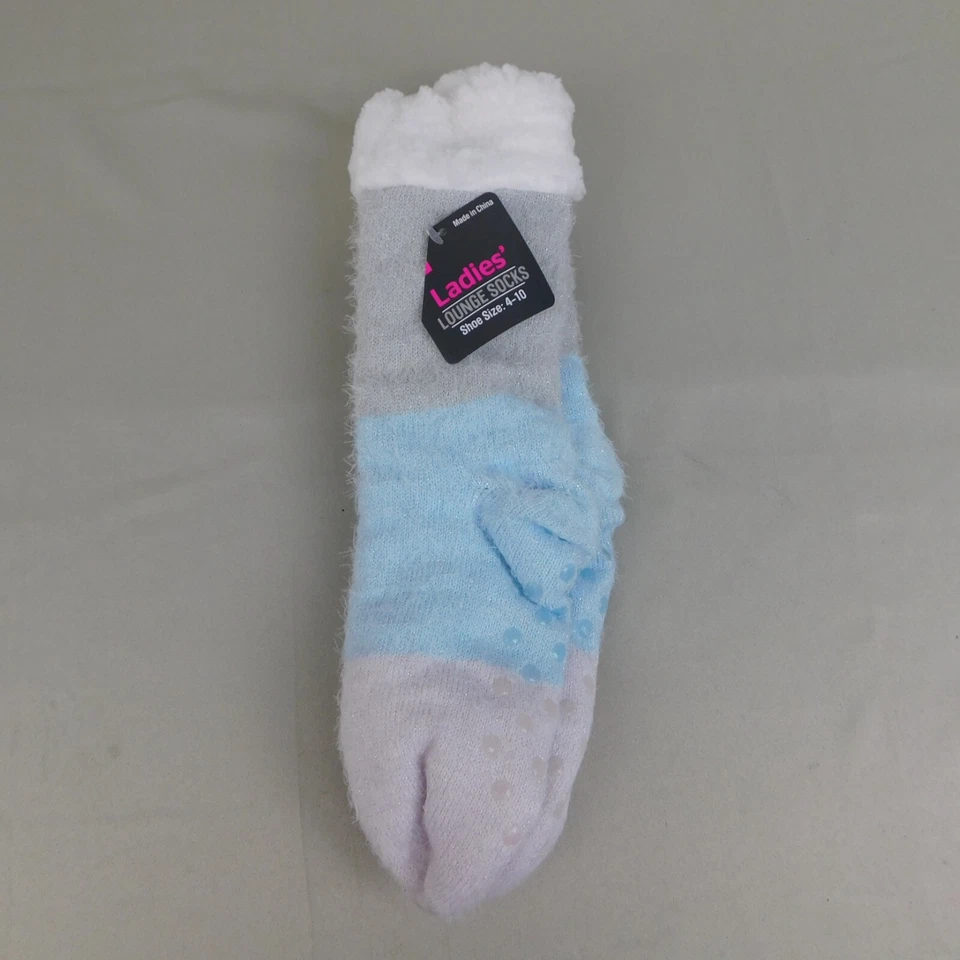 Calcetines para mujer Sherpa forrados de lana antideslizantes hasta la pantorrilla #7218 Foto 2 de 4