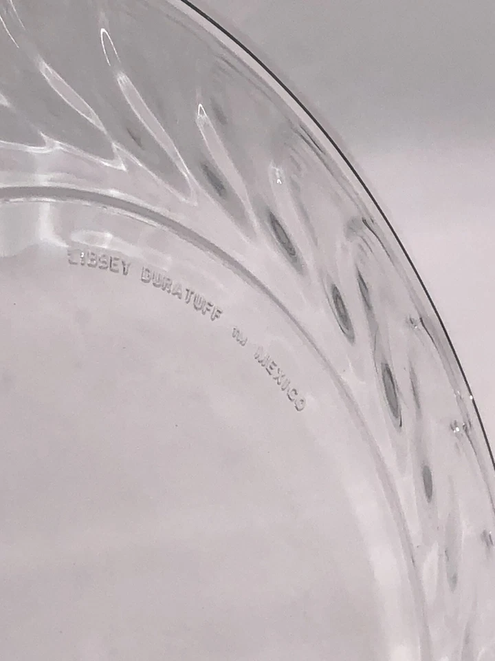 Set Of 5 Libbey Duratuff Clear Glass Plate Raised Rim 9” - Image 3 of 4