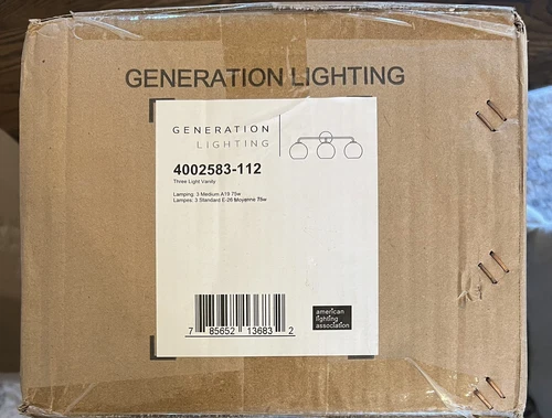 Generation Lighting Orley 3 Light Bath Vanity, Midnight Black/Milk - 4002583-112 - Picture 2 of 2