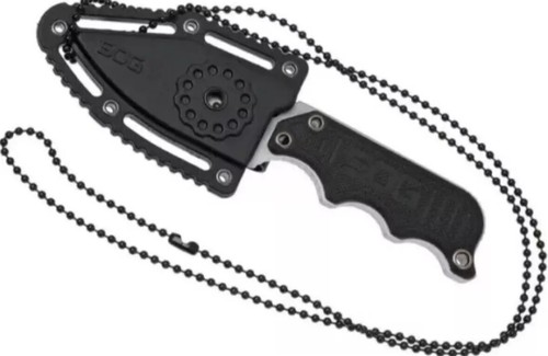 SOG INSTINCT MINI EDC Tactical Full Tang Fixed Blade G10 NECK Knife Nylon Sheath - Picture 3 of 10