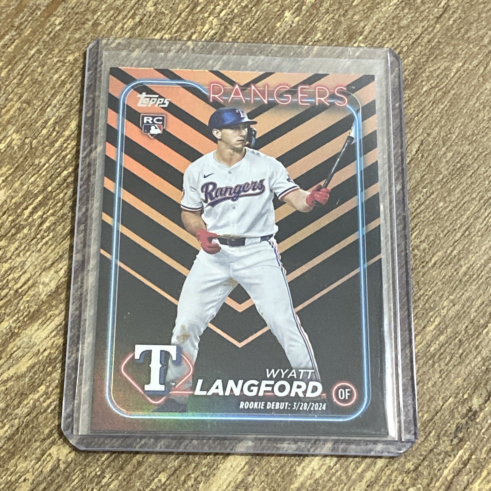 2024 Topps Update Series -#US341 Wyatt Langford (Black & Orange Foil) (RC)