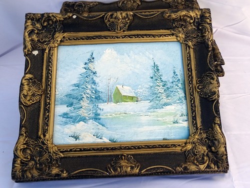 Konvolut Gemälde Landschaft Malerei Öl auf Leinwand Holzrahmen (372) Sammler - Bild 6 von 10