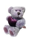 Vtg Russ Heart Huggers Teddy Bear Stuffed Plush Toy Gift Light Purple 8” Violet