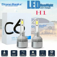 H1 LED Headlight Kit 100W 20000LM High Beam or Fog Light Bulb 6000K Xenon White