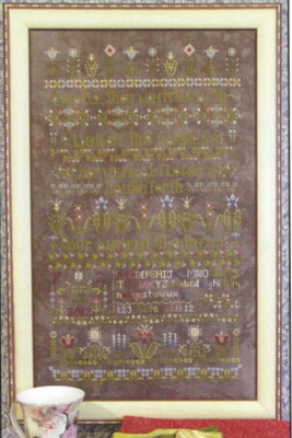 FLOWERS, AWAKE!--Rosewood Manor-Floral Sampler-ABCs-Counted Cross Stitch Pattern