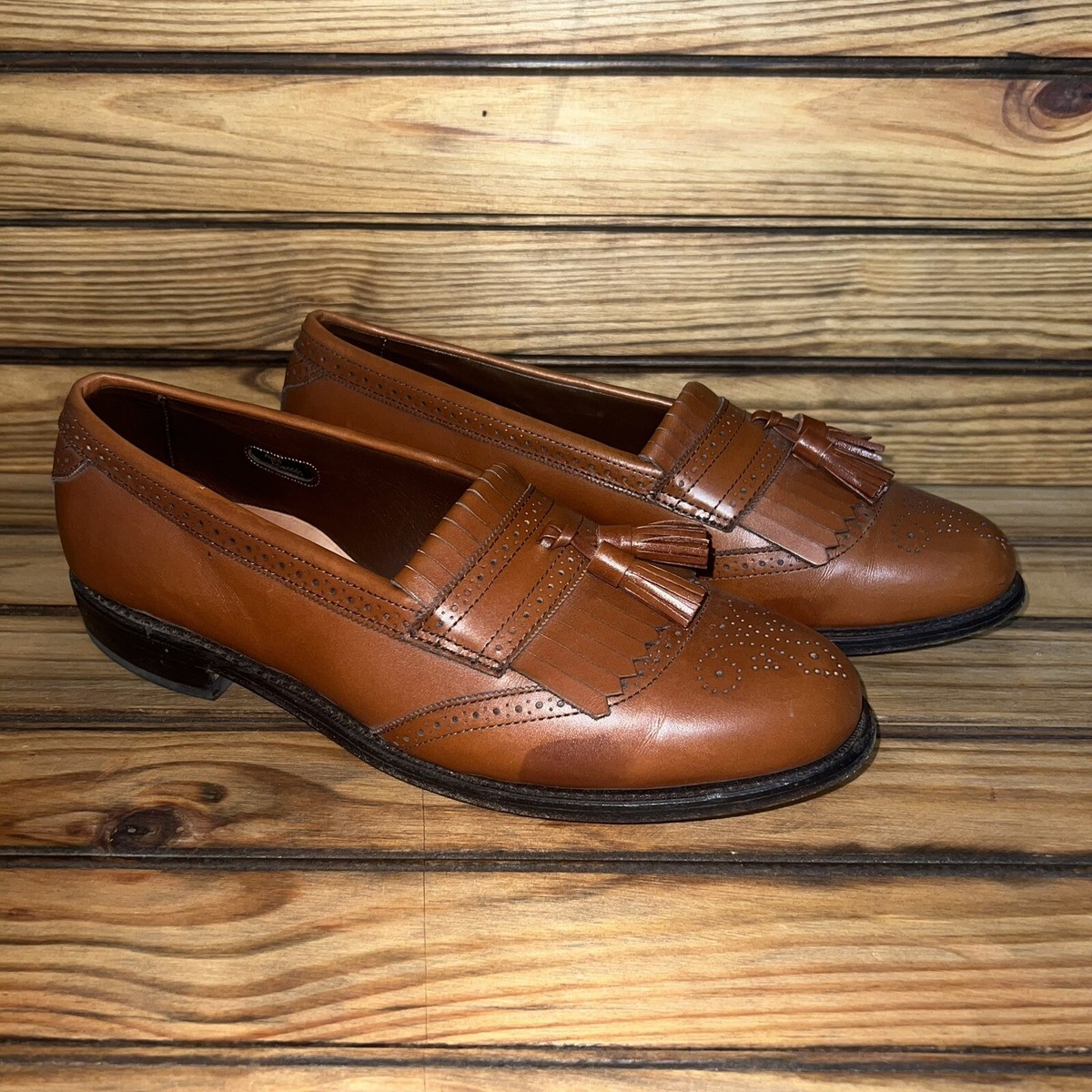 Allen Edmonds Bridgeton Mens Dress Shoes 10 D Tan Leather  display picture 1