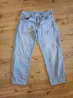 Jeans Damen Demin mit Löchern 42 hellblau