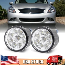 LED Pair Bumper Fog Light Lamp Left&Right For Infiniti G25/G37/Q60 Sedan 2010-14