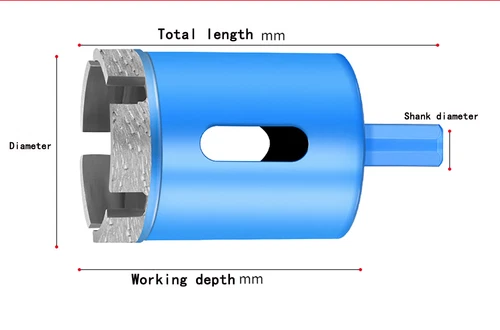 Diamant Lochsäge 6mm - 100mm Diamantbohrer Bohrkrone Marmor Fliese Glas Keramik - Picture 2 of 43