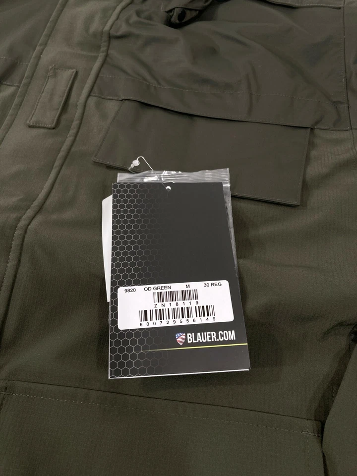 NEW BLAUER 9820 B.DRY TACSHELL JACKET SHELL  WIND WATERPROOF OD GREEN XS SHORT - Image 2 of 4