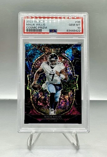 2022 Panini Select Football Cosmic Malik Willis #38 PSA 9