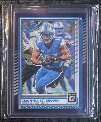 2025 Panini Donruss Optic Amon-Ra St. Brown Purple Stars 13/15 #63