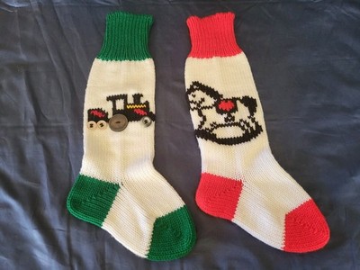 Two Awesome Handmade Christmas Stockings 1st One Is A Train 2nd Is A Rkn Horse