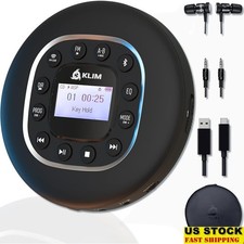 Portable CD Player Bluetooth AUX FM Transmitter Anti-Skip Rechargeable Battery