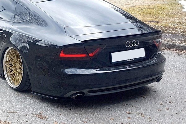 Maxton Design Diffusor Flaps V.1 Passend FüR Audi A7 S-Line C7 Schwarz Hochglanz-image