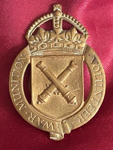 Genuine WW1 War Munition Volunteer Lapel Badge JR Gaunt maker