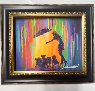 Jim Warren Framed Hand signed Embellished ''The Great Protector'' Ltd Supply